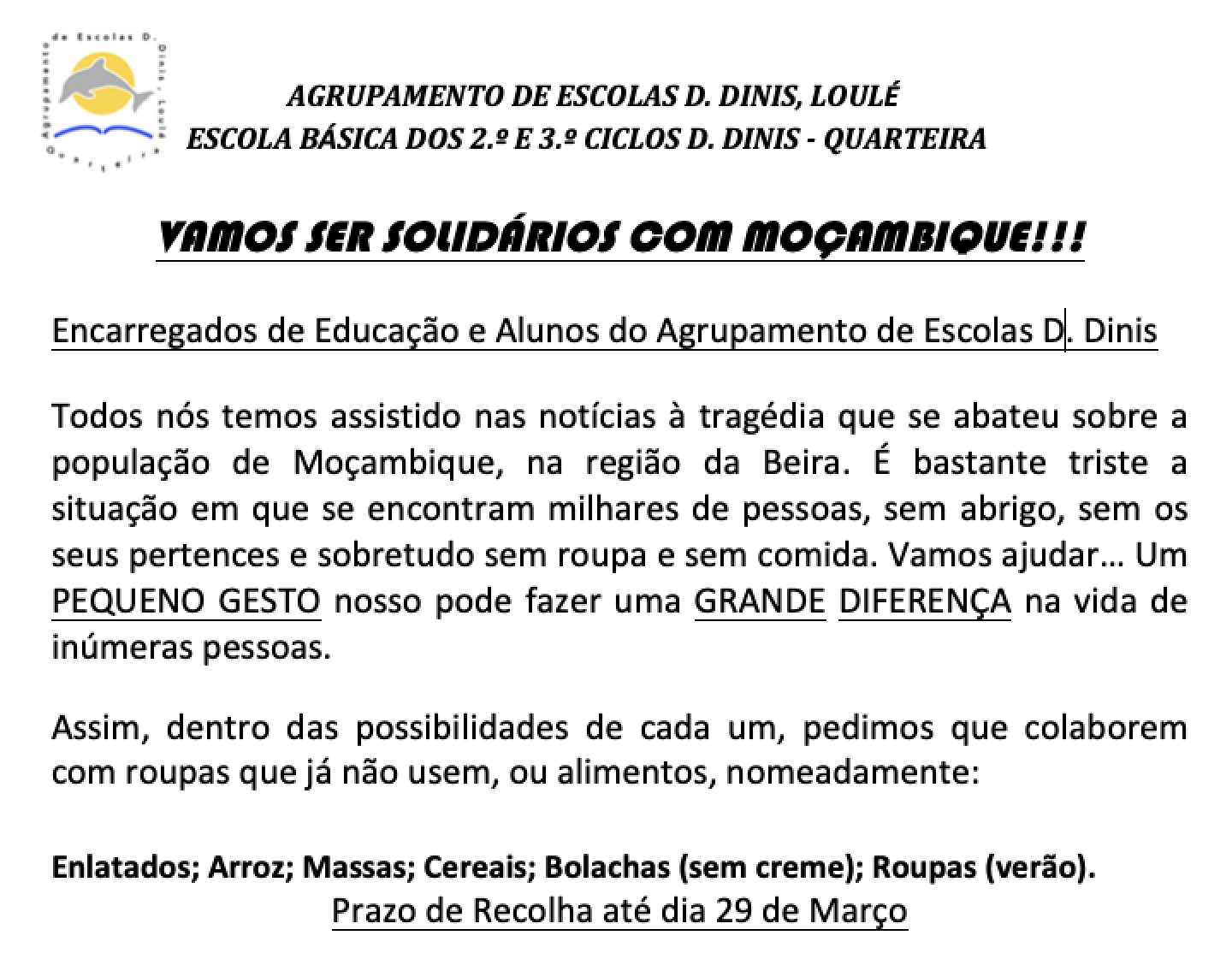 Vamos Ser Solidarios Mocambique