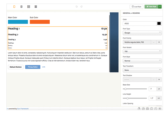 Style params Style params