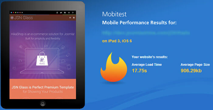 The loading speed before enabling the image optimization and CSS/JS minify mechanism